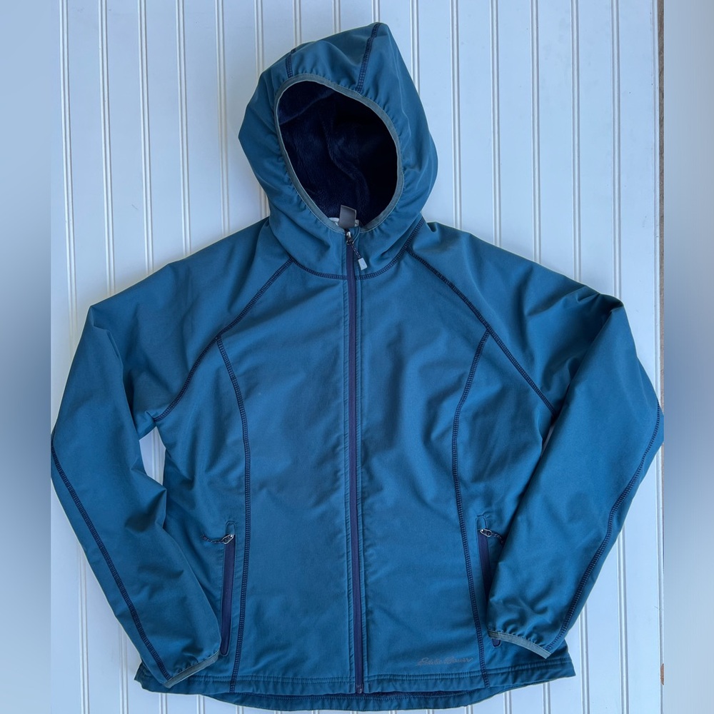 Eddie Bauer Women’s hooded coat with fleece lining.